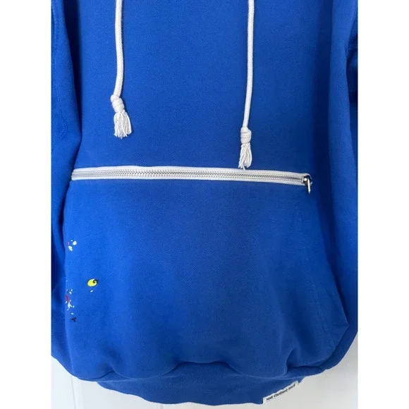 Nike Standard Issue Splatter FleeceHoodie Mens Size L Game Royal Blue DM8007